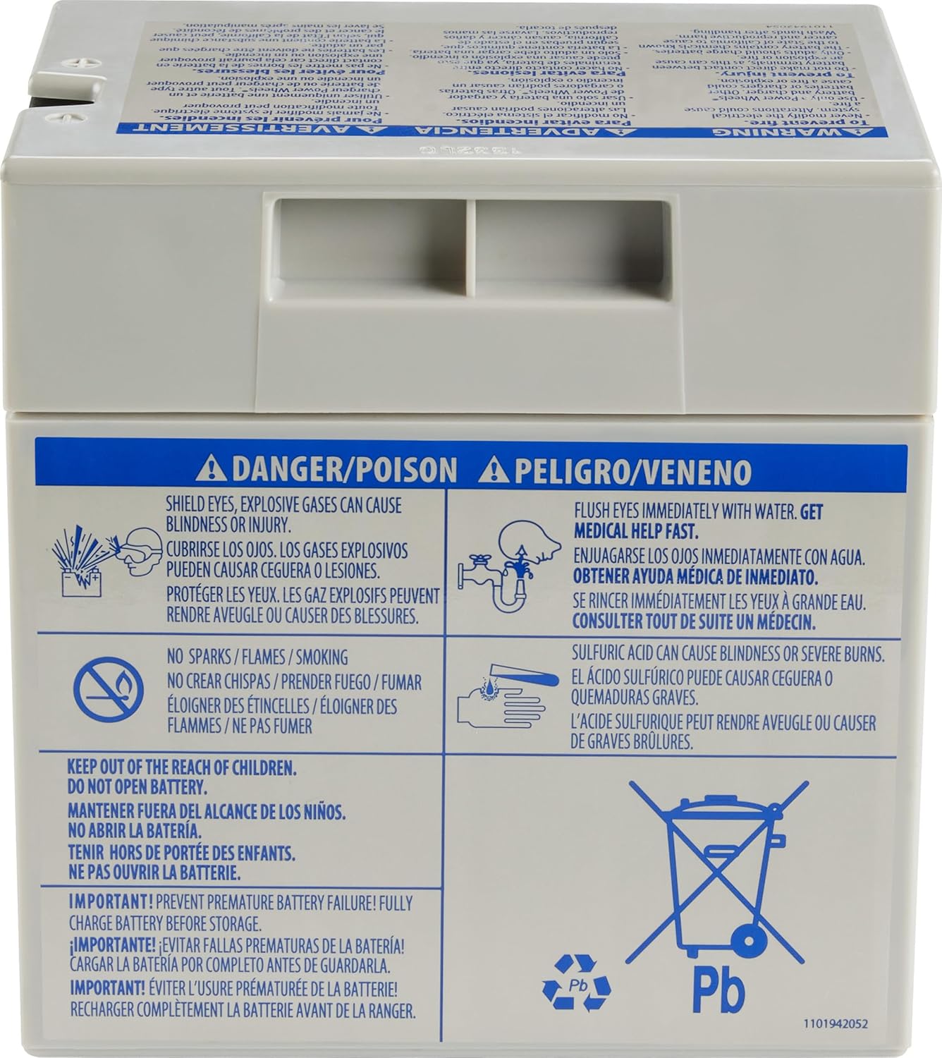 Power Wheels 12V battery view 4